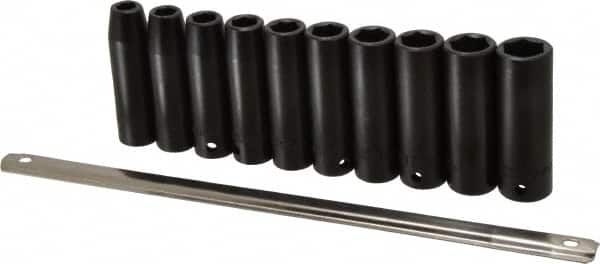 Deep Impact Socket Set: 10 Pc, 1/2