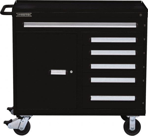 Steel Tool Roller Cabinet: 6 Drawers MPN:J564542-6BK-1S