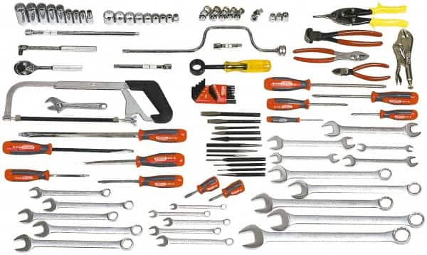 Combination Hand Tool Set: 98 Pc, Mechanic's Tool Set MPN:J99480