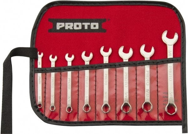 Extra Short Combination Wrench Set: 8 Pc, Inch MPN:J1200EFS