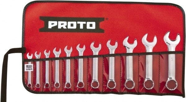 Extra Short Combination Wrench Set: 11 Pc, Inch MPN:J1200ES-11