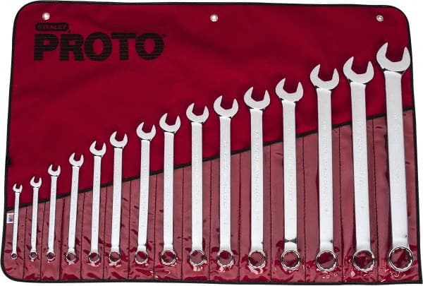 Combination Wrench Set: 15 Pc, Inch MPN:J1200F-T500