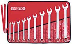 Combination Wrench Set: 10 Pc, Inch MPN:J1200GASD