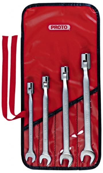 Flex Head Combination Wrench Set: 4 Pc, Inch MPN:J1270B