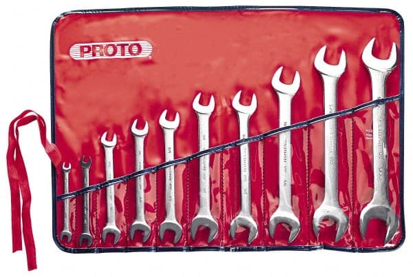 Open End Wrench Set: 10 Pc, Inch MPN:J3000H