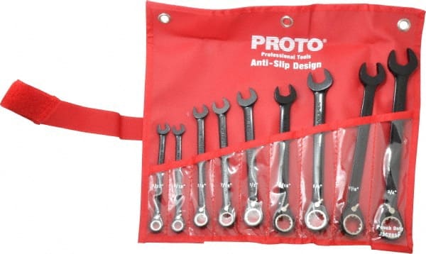 Combination Wrench Set: 9 Pc, Inch MPN:JSCV-9S