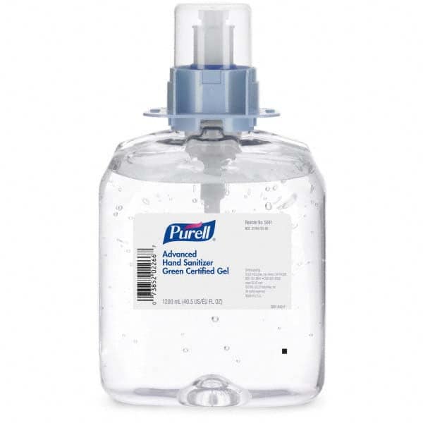 Hand Sanitizer: Gel, 1200 mL, Dispenser Refill MPN:5091-04