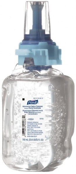 Hand Sanitizer: Gel, 700 mL, Dispenser Refill MPN:8703-04