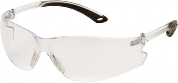 Safety Glass: Scratch-Resistant, Polycarbonate, Clear Lenses, Frameless, UV Protection MPN:S5810S