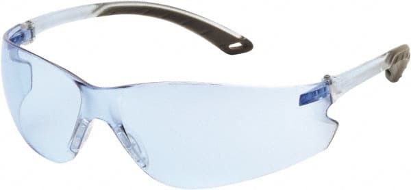 Safety Glass: Scratch-Resistant, Polycarbonate, Blue Lenses, Frameless, UV Protection MPN:S5860S