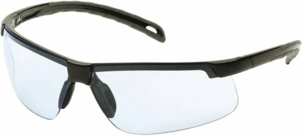 Safety Glass: Scratch-Resistant, Polycarbonate, Blue Lenses, Full-Framed, UV Protection MPN:SB8660D