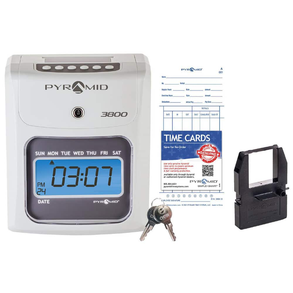 Time Clocks & Time Recorders, Punch Type: Manual , Registration Output: Date, Day, Hour, Month, Year, Date, Day, Hour, Month, Year , Material: Plastic  MPN:3800