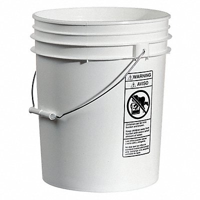 Pail HDPE White Open Head PK18 MPN:240130