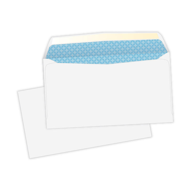 Quality Park #6 Business Envelopes, Security, Gummed Seal, White, Box Of 500 (Min Order Qty 2) MPN:10412