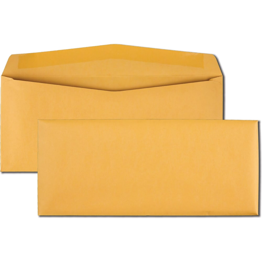 Quality Park Kraft Regular Business Envelopes - Business - #12 - 4 3/4in Width x 11in Length - 28 lb - Gummed - Kraft - 500 / Box - Kraft MPN:11462