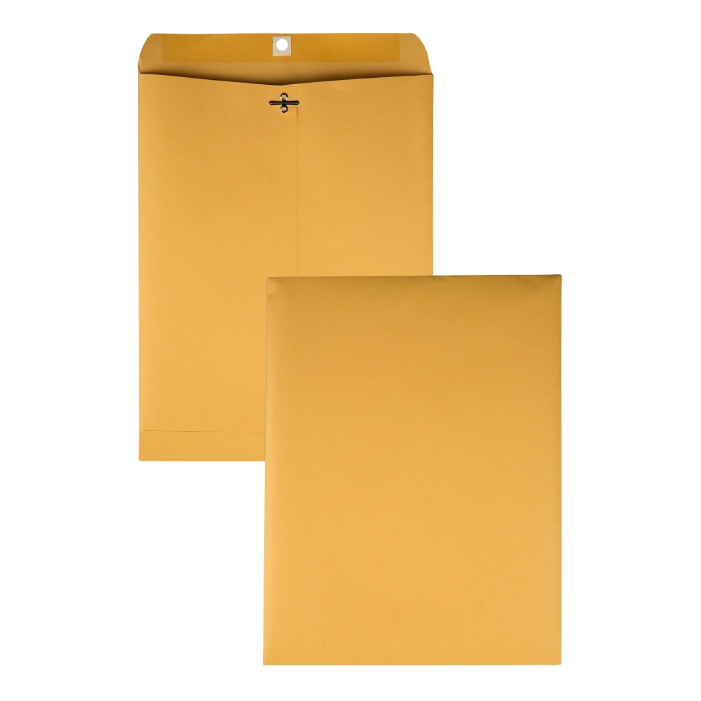 Quality Park Envelopes, 10in x 13in, Clasp Closure, Brown, Box Of 250 (Min Order Qty 2) MPN:37597