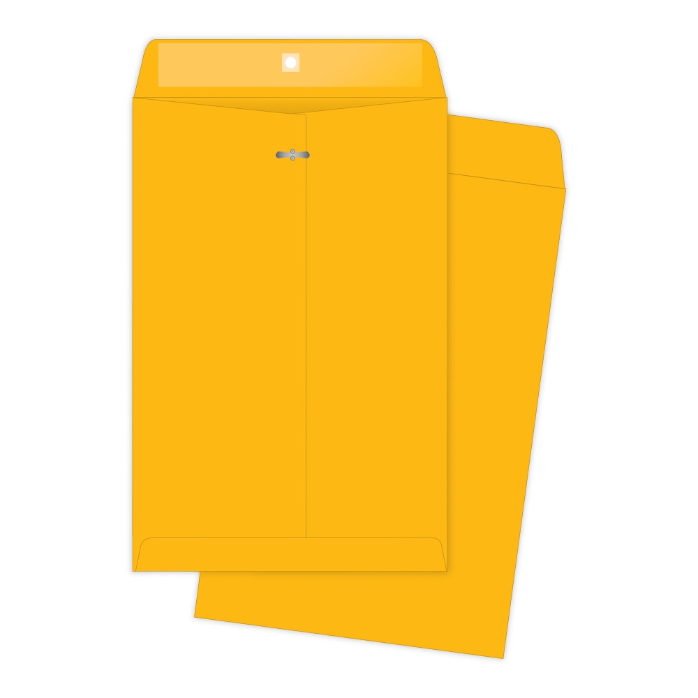 Quality Park Clasp Envelopes, 7 1/2in x 10 1/2in, Brown, Box Of 100 (Min Order Qty 2) MPN:37775