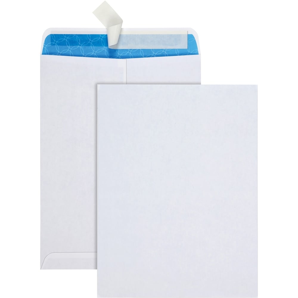 Quality Park #90 Treated Catalog Envelope with Redi-Strip Closure, 9in x 12in, White, Box Of 100 (Min Order Qty 2) MPN:41415