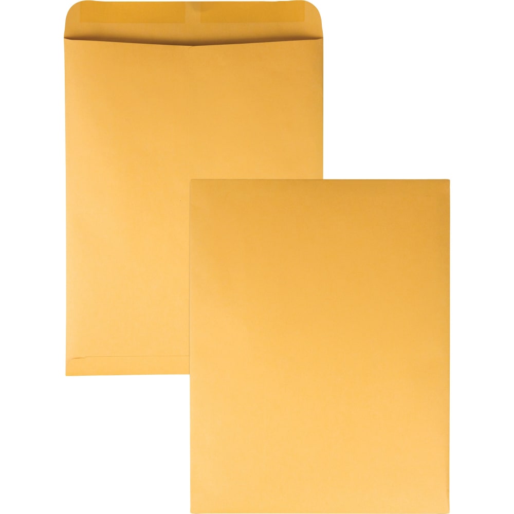 Quality Park Kraft Catalog Envelopes - Catalog - #15 1/2 - 12in Width x 15 1/2in Length - 28 lb - Gummed - Kraft - 100 / Box - Kraft MPN:41967