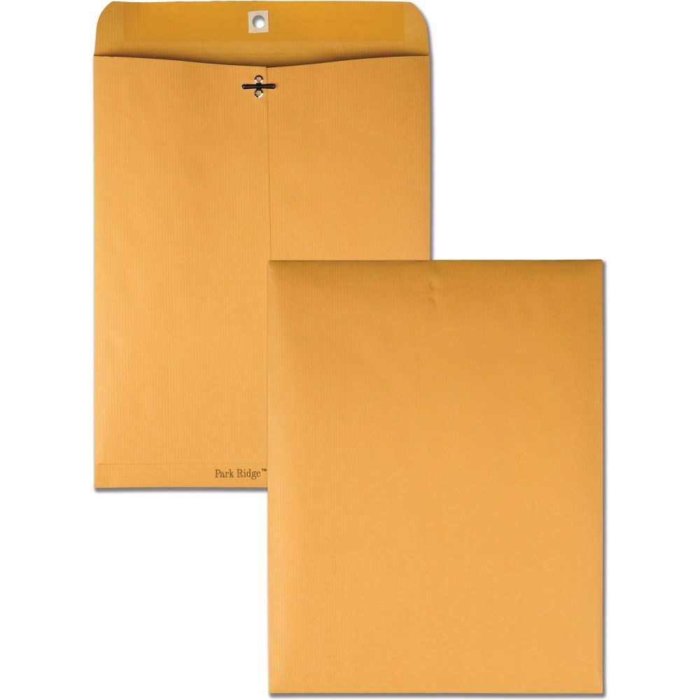 Quality Park Ridge Clasp Envelope - Clasp - #97 - 10in Width x 13in Length - 24 lb - Gummed - Kraft - 100 / Box - Kraft (Min Order Qty 2) MPN:43097