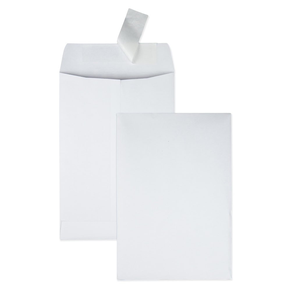 Quality Park Redi-Strip Catalog Envelopes, 6 1/2in x 9 1/2in, Self-Adhesive, White, Box Of 100 (Min Order Qty 3) MPN:44334