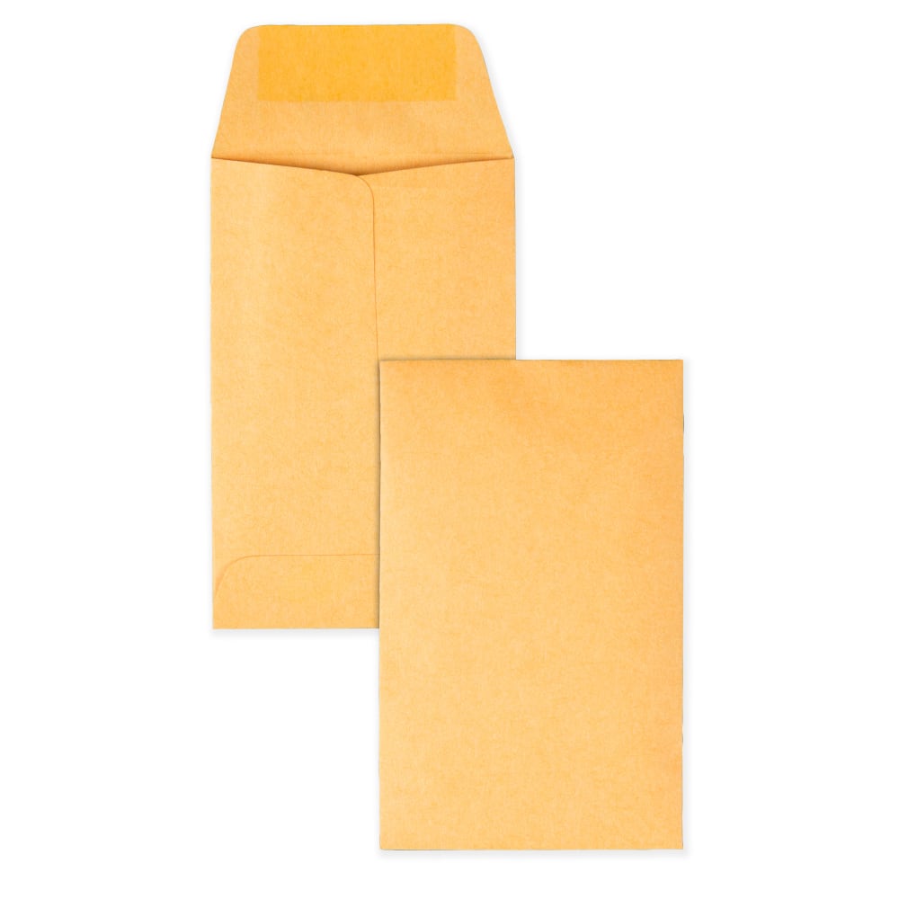 Quality Park #1 Coin Envelopes, Brown Kraft, Box Of 500 (Min Order Qty 4) MPN:50162