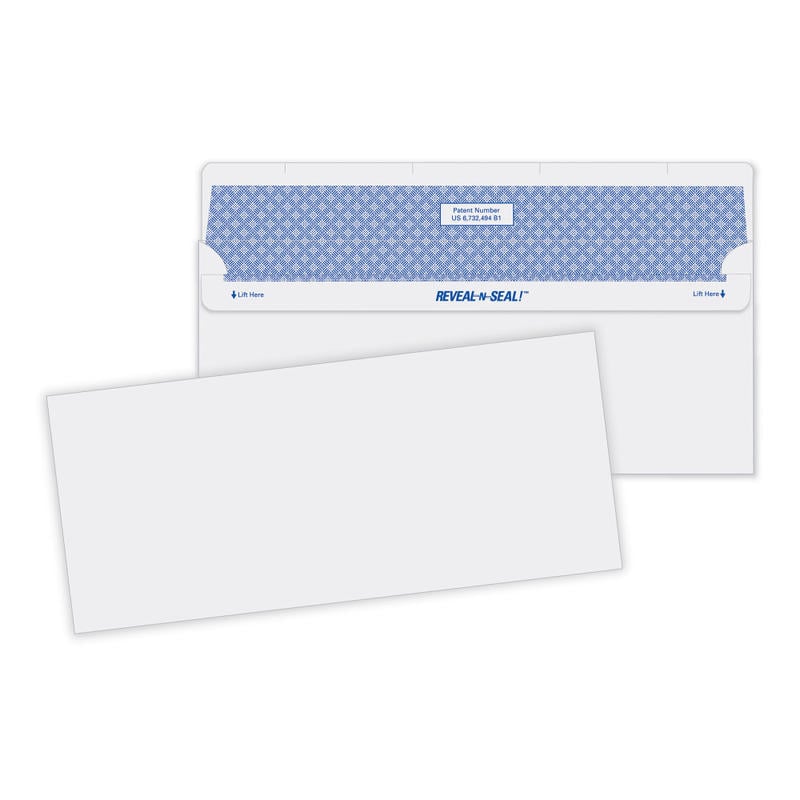 Quality Park #10 Reveal-N-Seal Business Envelopes, Security, Self-Sealing, White, Box Of 500 MPN:67218