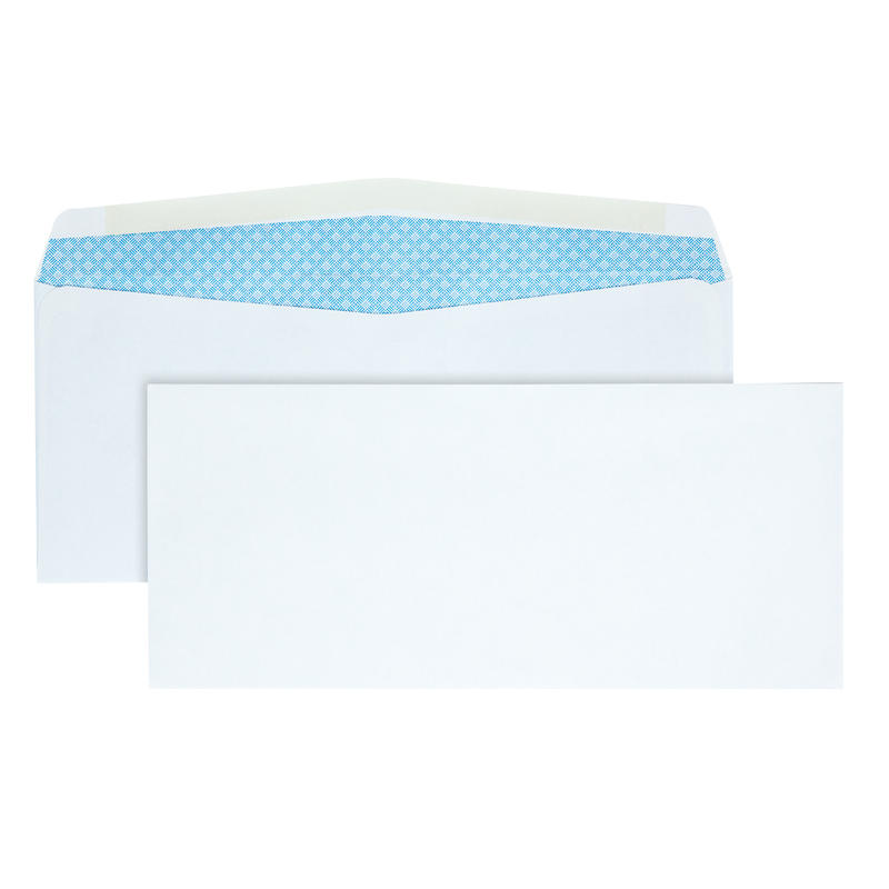 Quality Park #10 Business Envelopes, Security, Gummed Seal, White, Box Of 500 (Min Order Qty 2) MPN:90030