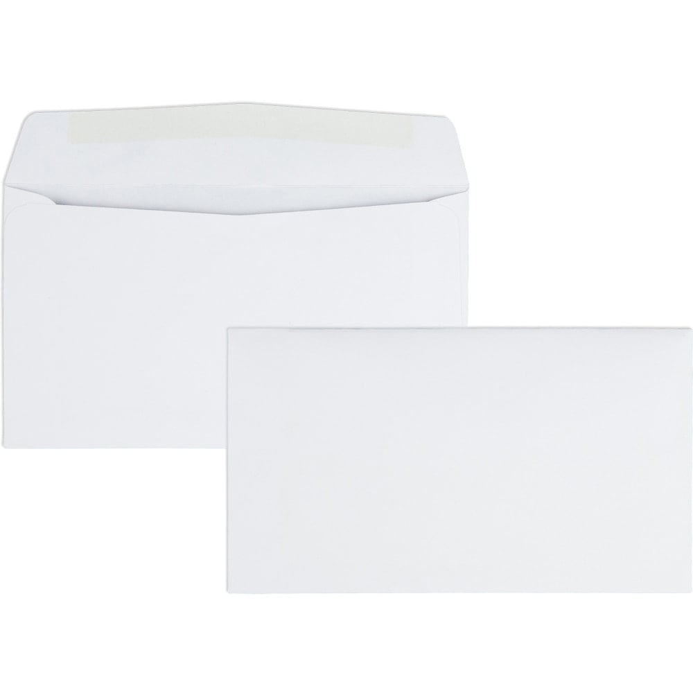 Quality Park #6 Business Envelopes, Gummed Seal, White, Box Of 500 (Min Order Qty 2) MPN:90070