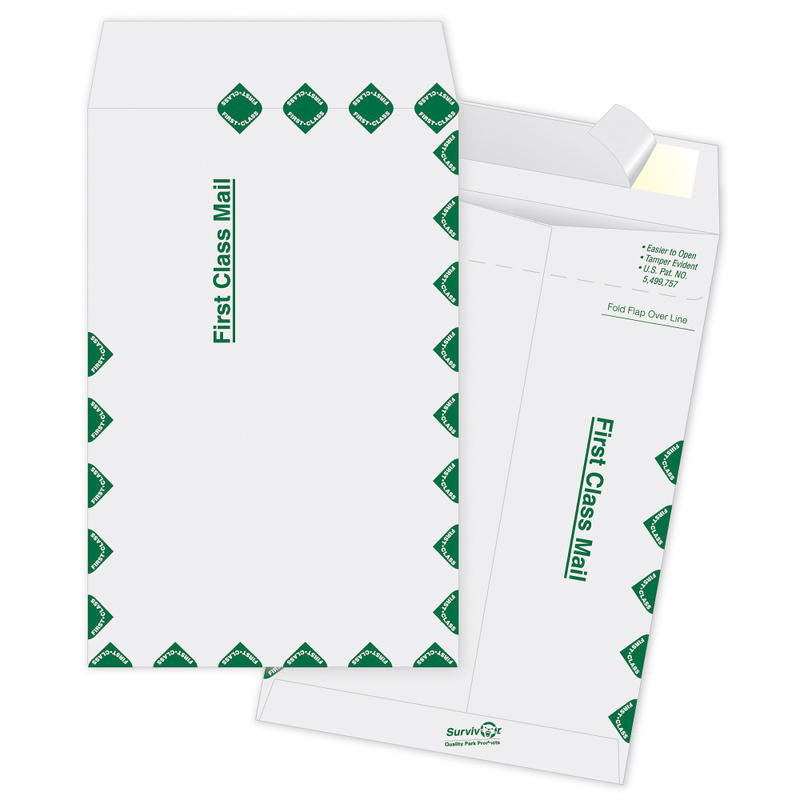 Quality Park Tyvek Envelopes, First Class, 6in x 9in, White, Box Of 100 (Min Order Qty 2) MPN:R1330