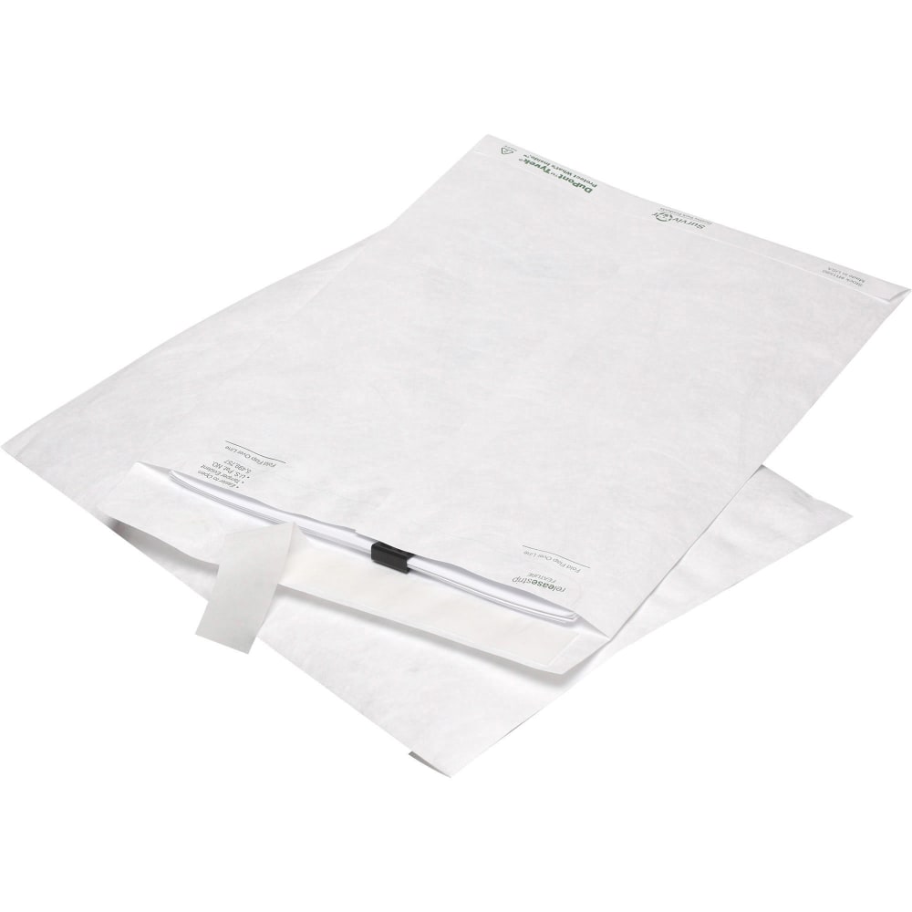 Quality Park Tyvek Envelopes, 14 Lb, 9in x 12in, Self-Adhesive, White, Box Of 50 (Min Order Qty 2) MPN:R1462