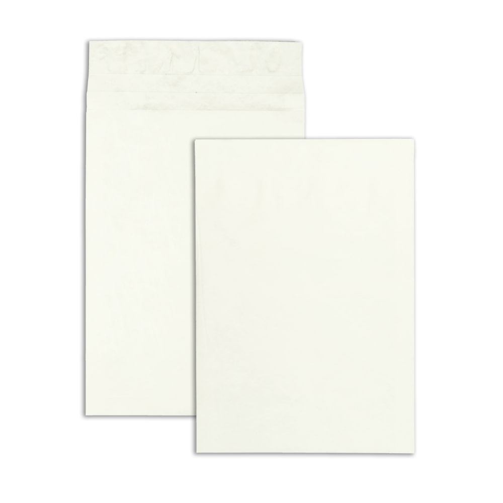 Quality Park Tyvek Expansion Envelopes, Short-Side Opening, 12in x 16in x 2in, 14 Lb, White, Carton Of 100 MPN:R4520