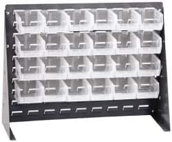 24 Bin Bench Rack with Ultra Bins MPN:QBR-2721-210-24