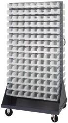 240 Bin Mobile Louvered Rack with Ultra Bins MPN:QMD-36H-220CL