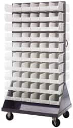 120 Bin Mobile Louvered Rack with Ultra Bins MPN:QMD-36H-230CL