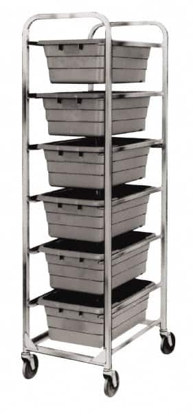 6 Bin Cross Stack Tub Rack MPN:TR6-2516-8BL