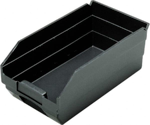 Plastic Hopper Shelf Bin: Black MPN:QSB100CO