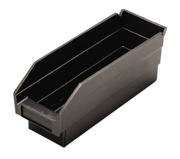 Plastic Hopper Shelf Bin: Black MPN:QSB101CO