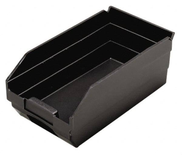 Plastic Hopper Shelf Bin: Black MPN:QSB102CO