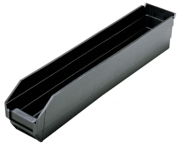 Plastic Hopper Shelf Bin: Black MPN:QSB105CO