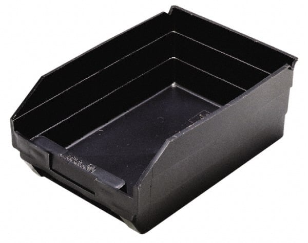 Plastic Hopper Shelf Bin: Black MPN:QSB107CO