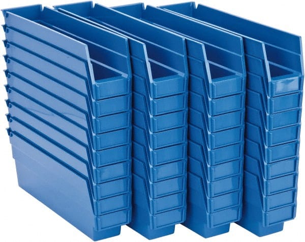 Plastic Hopper Shelf Bin: Blue MPN:QSB100BLCS