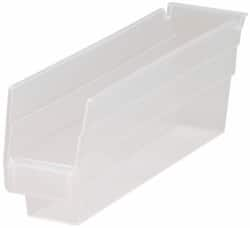 Plastic Hopper Shelf Bin: Clear MPN:QSB100CLCS