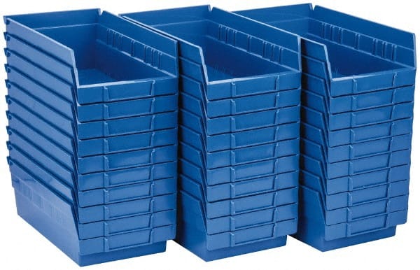 Plastic Hopper Shelf Bin: Blue MPN:QSB102BLCS