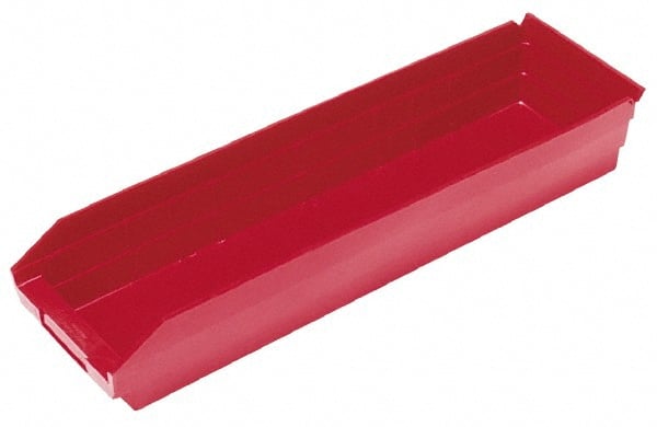 Plastic Hopper Shelf Bin: Red MPN:QSB102RDCS