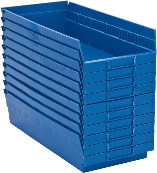 Plastic Hopper Shelf Bin: Blue MPN:QSB108BLCS