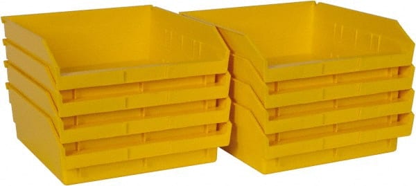 Plastic Hopper Shelf Bin: Yellow MPN:QSB109YLCS