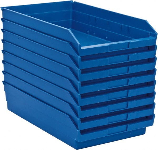 Plastic Hopper Shelf Bin: Blue MPN:QSB110BLCS