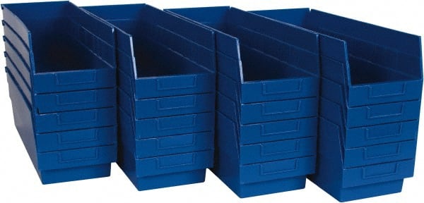 Plastic Hopper Shelf Bin: Blue MPN:QSB204BLCS