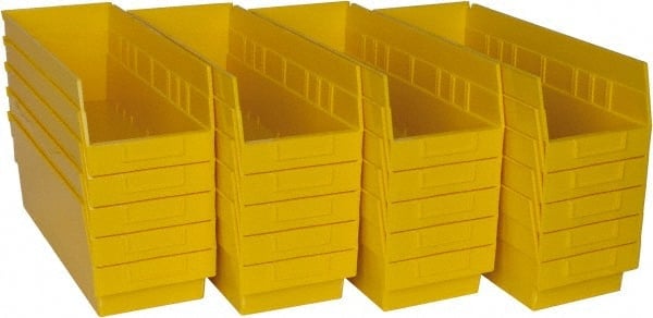 Plastic Hopper Shelf Bin: Yellow MPN:QSB204YLCS